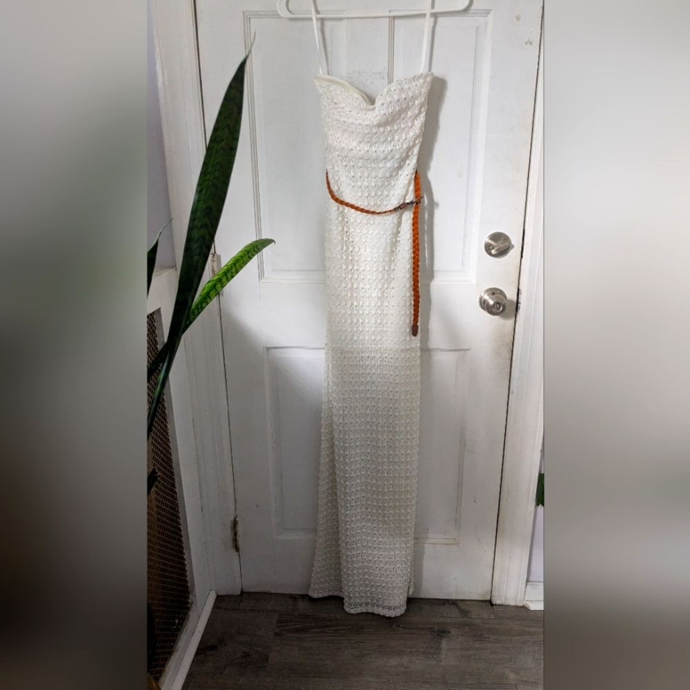 Off white Strapless Dress